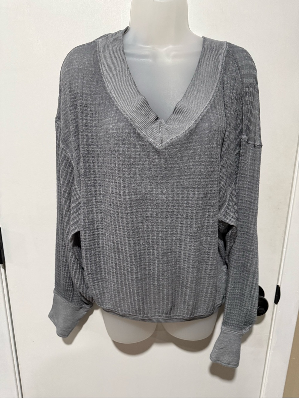 We The Free Heather Gray Knit Top-#1541